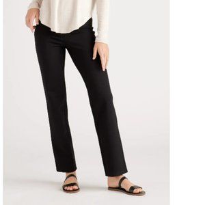 Quince Ultra-Stretch Ponte Straight Leg Pant – Regular NWT Black Med